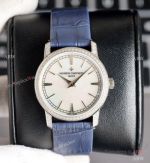 NEW! Swiss Grade Vacheron Constantin Traditionnelle Ultra Thin Watch Lady Diamond Bezel